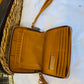 Springtime Leather Purse-Wallet Hand painted