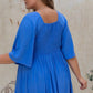 Kellie Maxi Dress With 3/4 Flutter Sleeves