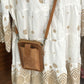 Mandala Laos Phone Wallet Pouch Bag Tan
