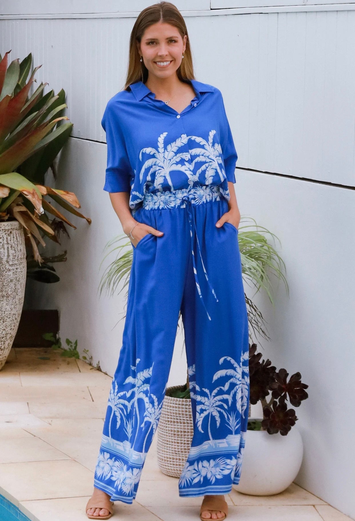 Palm Cove Pants Royal Blue