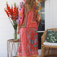 Blooms Resort Midi Dress Coral