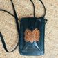 Laos Mandala Phone Wallet Pouch Bag Black