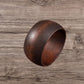 Wood Bangle Round Coffee Brown