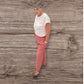 Linen pants Shirred waist with pockets O/S 8-14