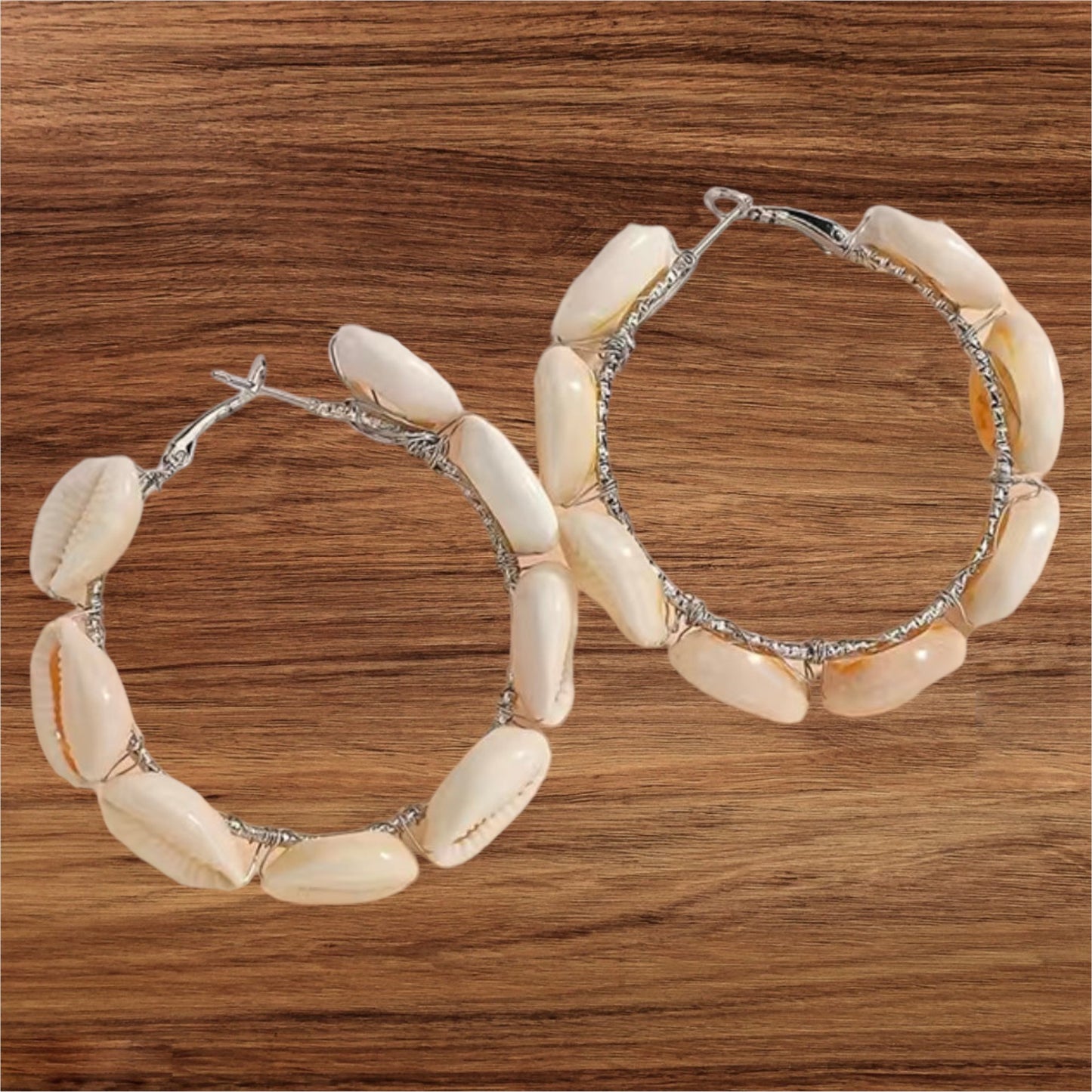 Shell Large Hoop Earrings