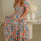 Aubury Print Flounce Maxi Dress with pockets