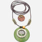 Boho Wood Necklace Tree Of Life Green