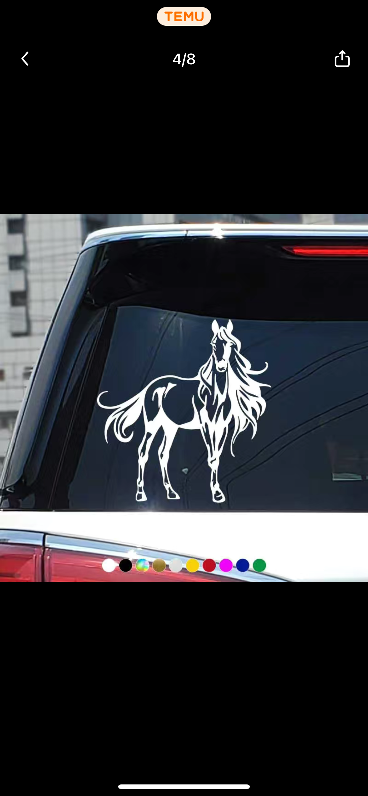 Horse Vinyl X-Large Reflective Sticker Decal Car-Caravan-Horsefloat