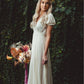 Boho Ruby Dress Cotton and Lace Trim Wedding-Occasion