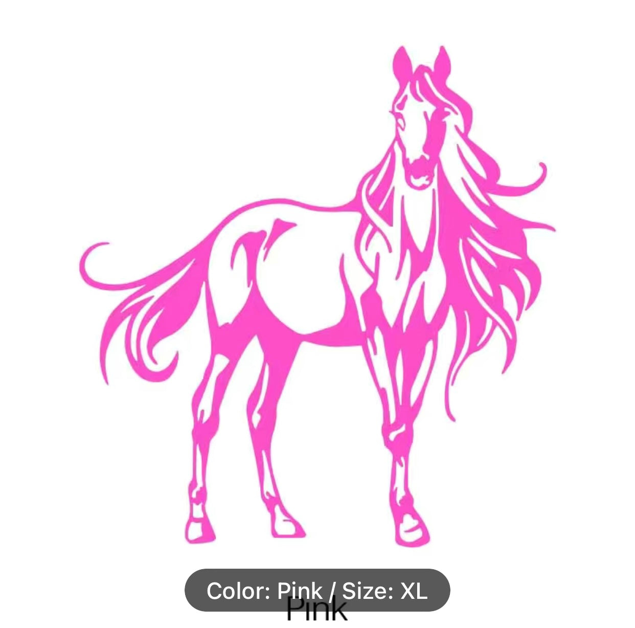 Horse Vinyl X-Large Reflective Sticker Decal Car-Caravan-Horsefloat