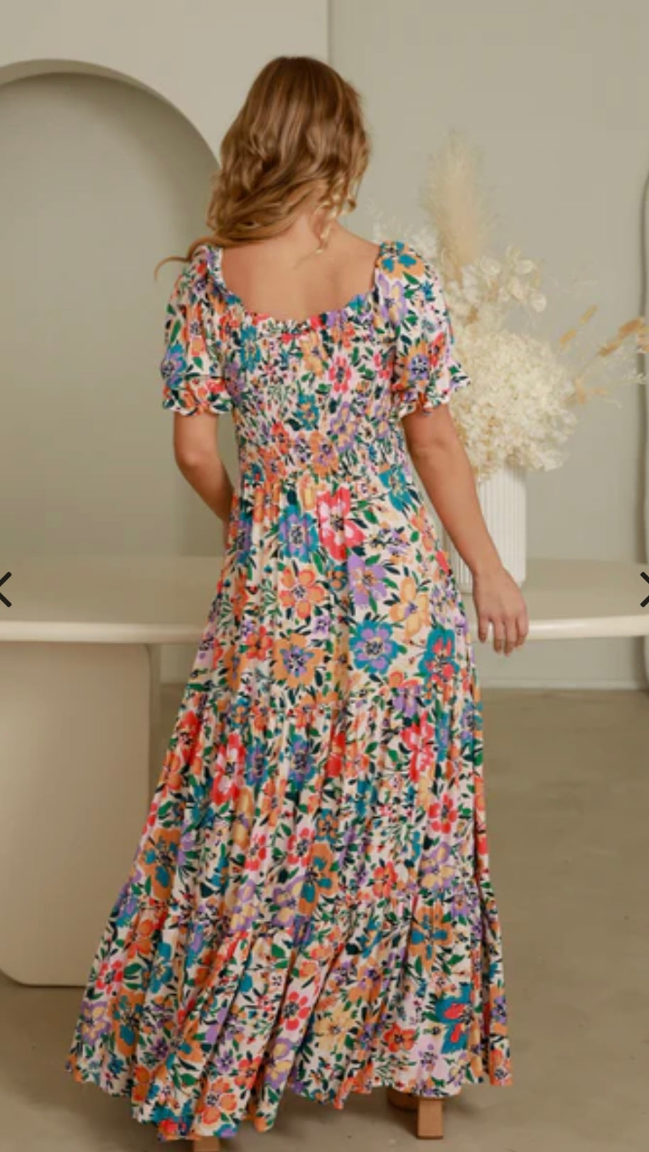 Aubury Print Flounce Maxi Dress with pockets