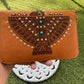 Leather and Suede Silver Stud Purse