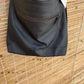 Mandala Black Leather shoulder Bag with stone
